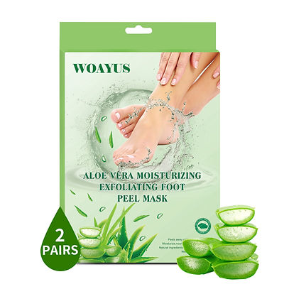 Foot Mask 2 Total Pairs Moisturizing Aloe Vera Woayus Peel Mask Exfoliating