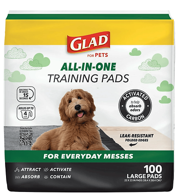 Training Pads 100 Count Size Large Glad For Pets All In One Dog Puppy Pee Pads