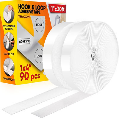 Adhiesive Tape 1 Set Of Two Opposite Rolls 30 Foot Hook And Loop Heavy Duty