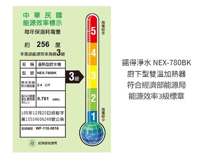 縮圖：諾得廚下型雙溫加熱器濾心
