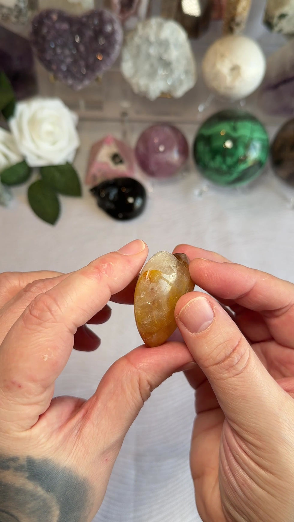 Thumbnail: Golden Healer Quartz Puff Heart