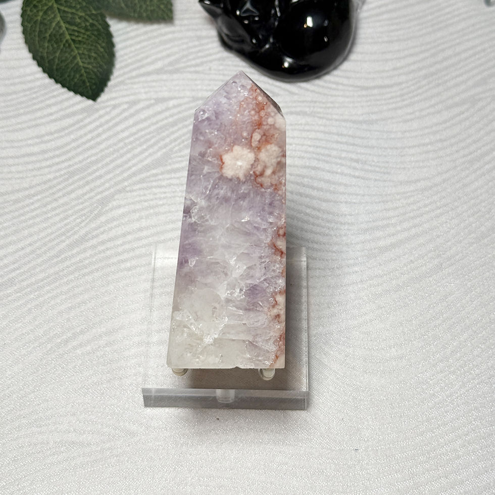 Thumbnail: Pink Amethyst Flower Agate Tower (A)