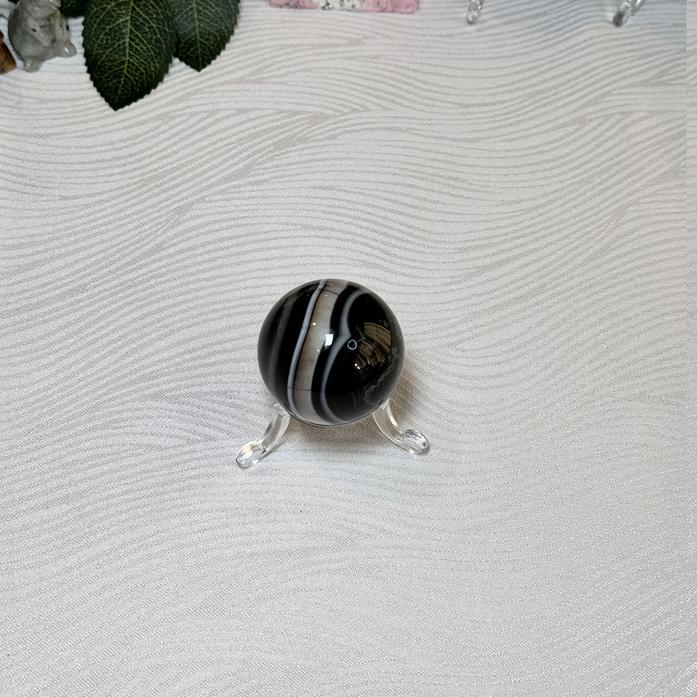 Thumbnail: Black Silk Agate/Sardonyx Sphere (A)