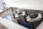 Top cucina per imbarcazione in corian, piano cucina per barche