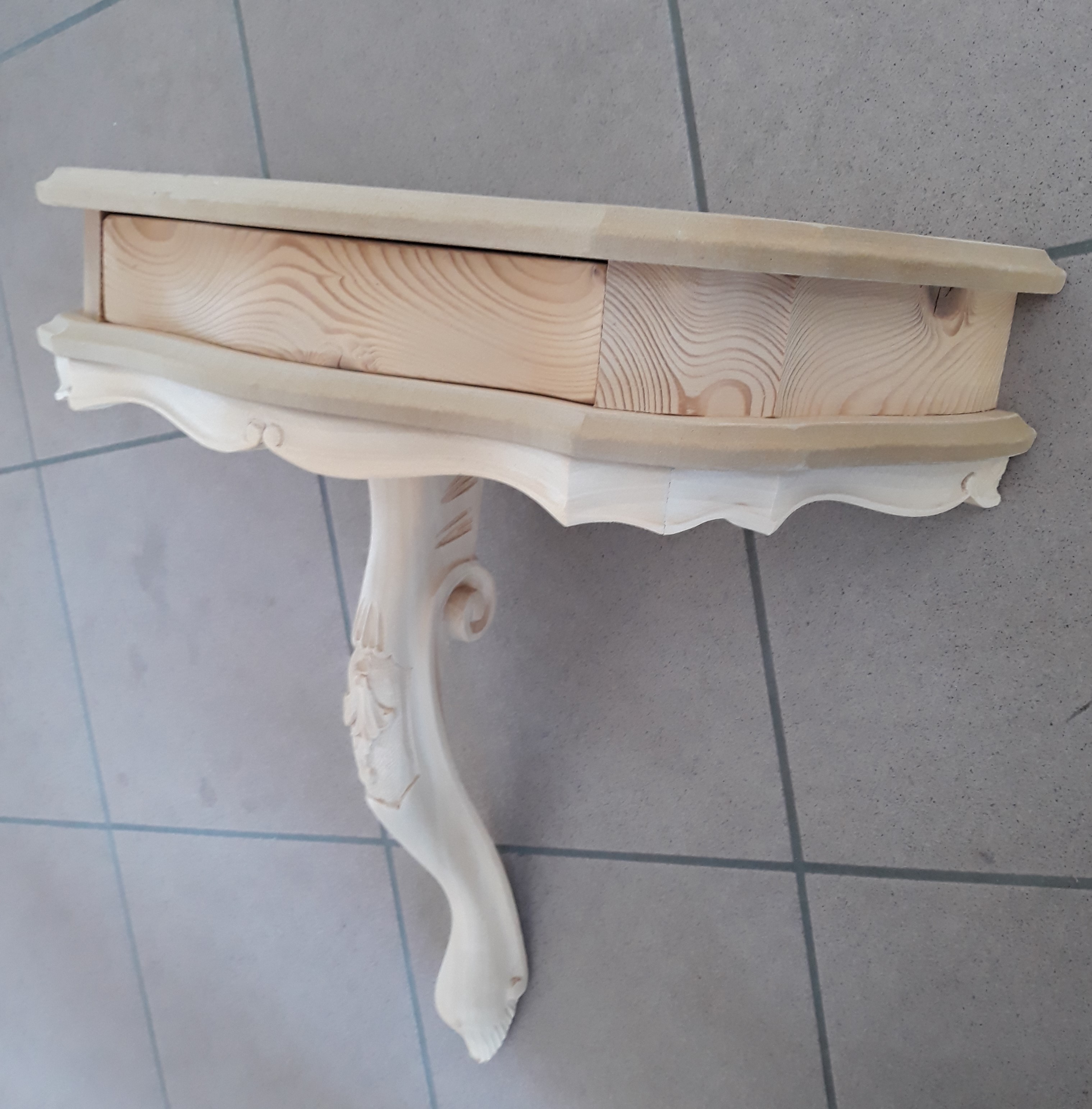 Mensola consolle con cassetto