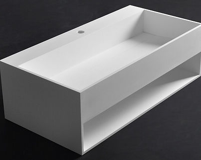 Mobile bagno rettangolare sospeso in solid surface