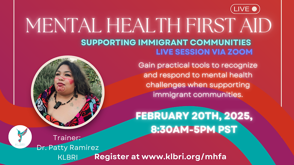 Mental Health First Aid: Supporting Immigrant Communities