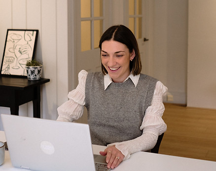 Woman coworking at her laptop