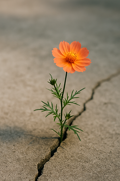 orange flower symbolizing growth and healing