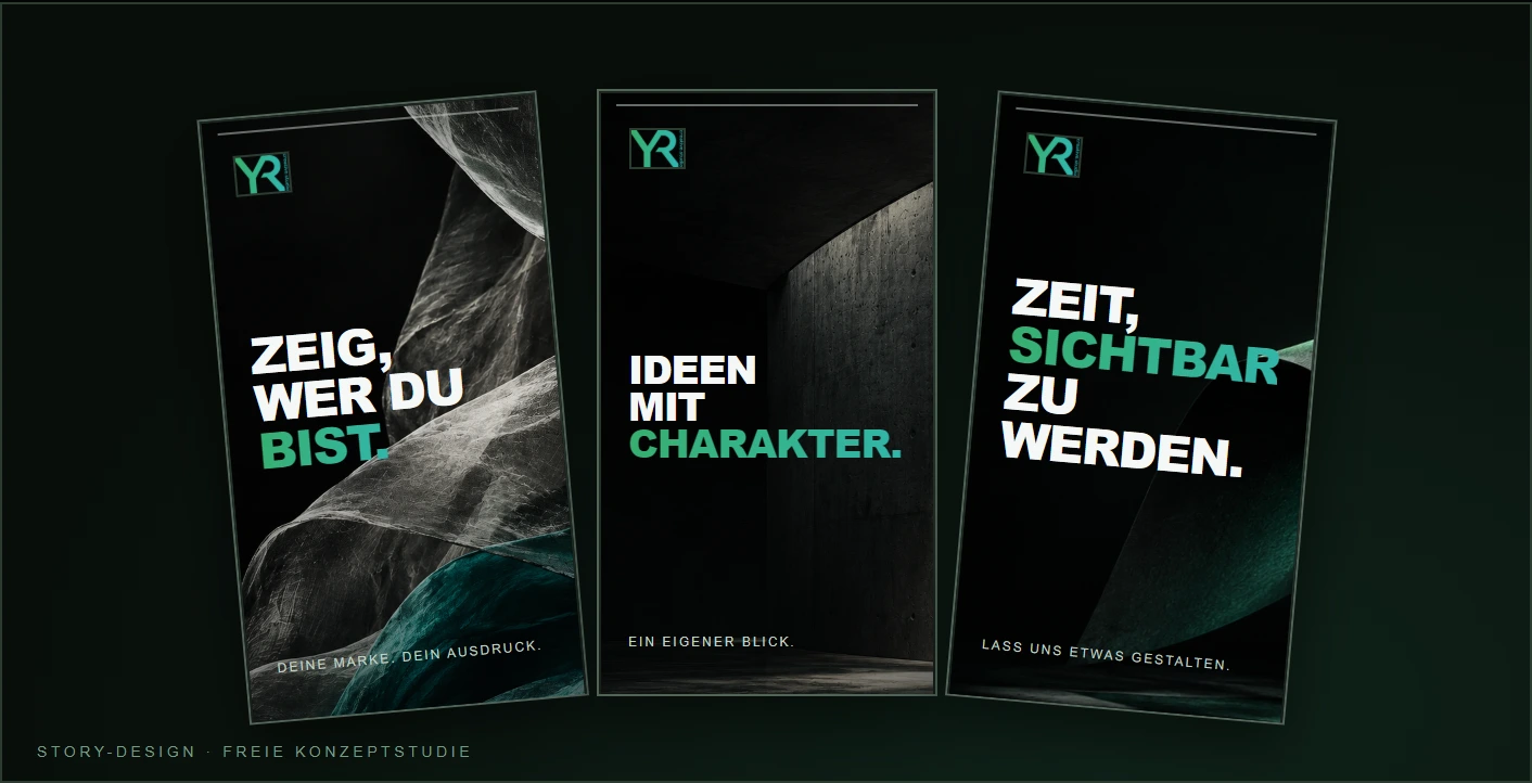 Deine Ideen im Hochformat. – freie Social-Media-Konzeptstudie