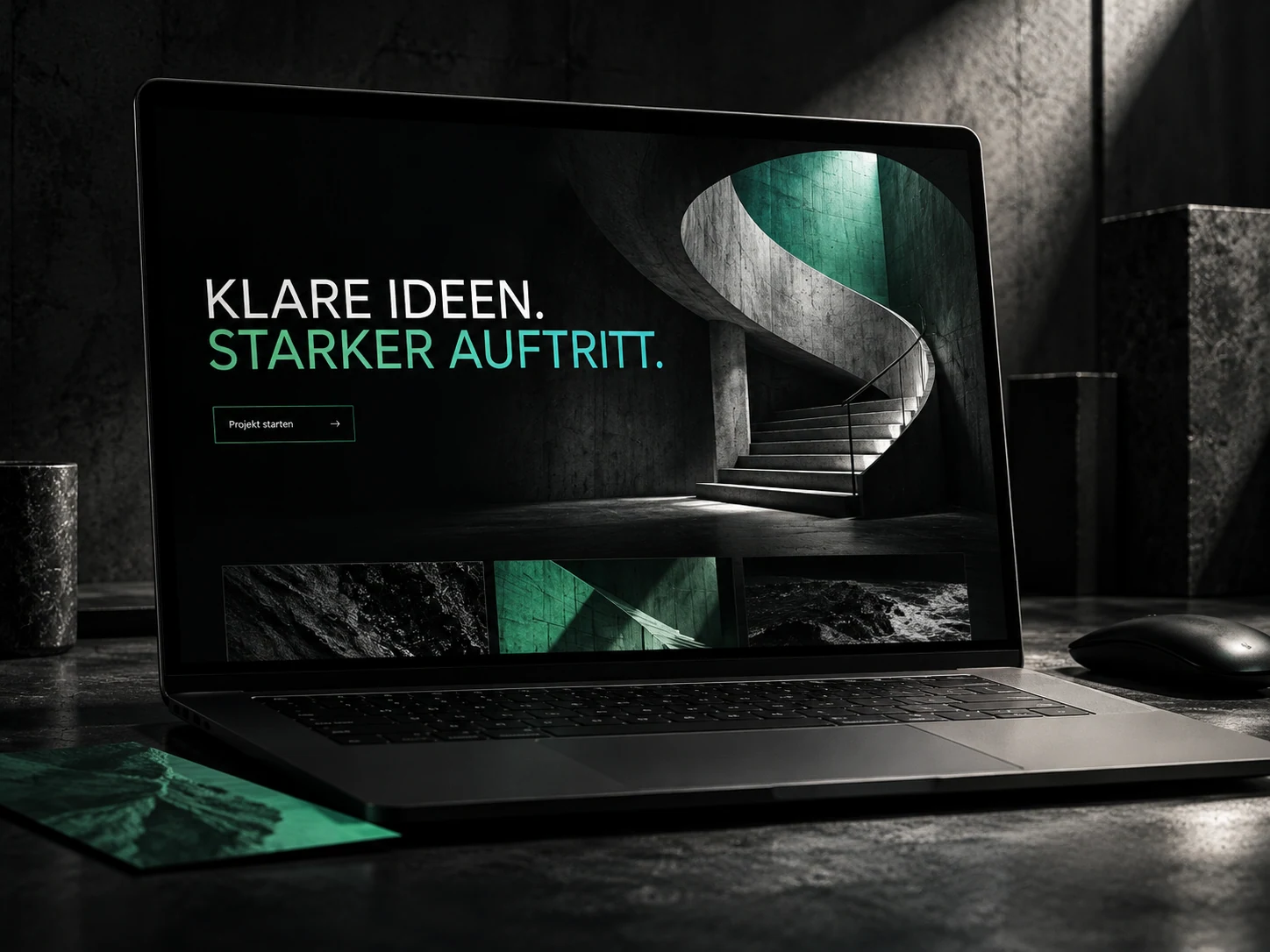 Raum für klare Ideen. – freie Webdesign-Konzeptstudie