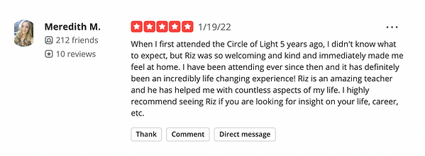 Top LA's Psychic Medium Riz Mirza's Testimonials