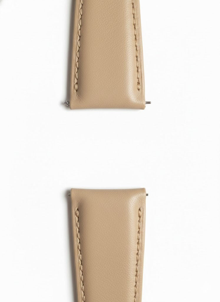 Thumbnail: Taupe Italian Leather Strap w/ Butterfly Strap