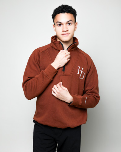 Embroidered Half-Zip Sweater | Homme D'affaire