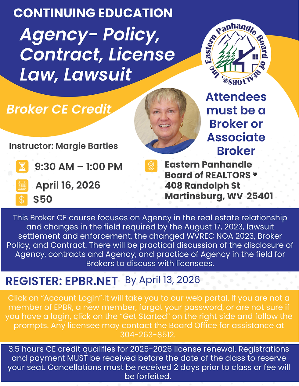 Broker CE Course: Agency, Policy, Contract & License Law