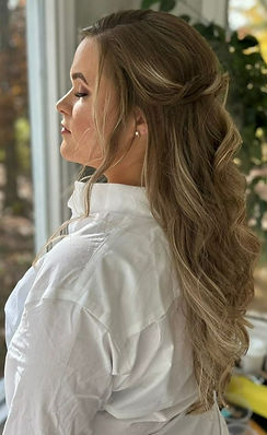 Bridal hair & makeup side view