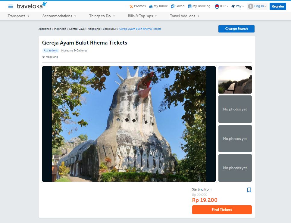 Beli tiket gereja ayam di traveloka