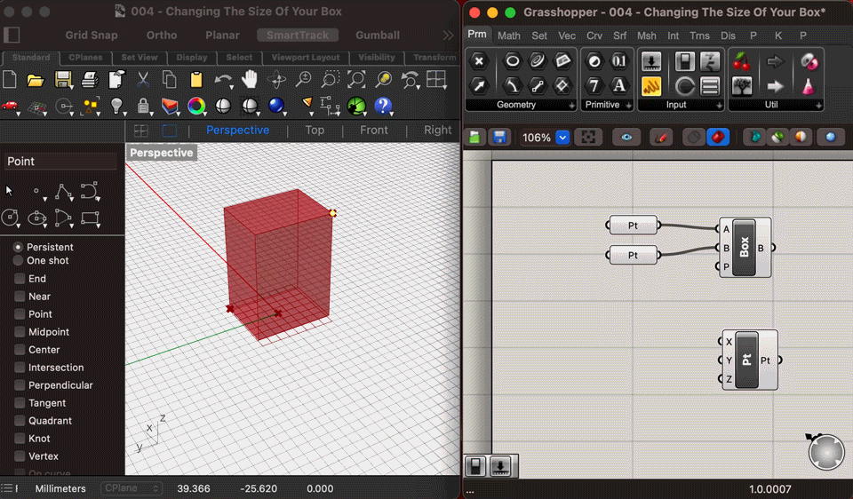 Step 3: Changing the size of your box