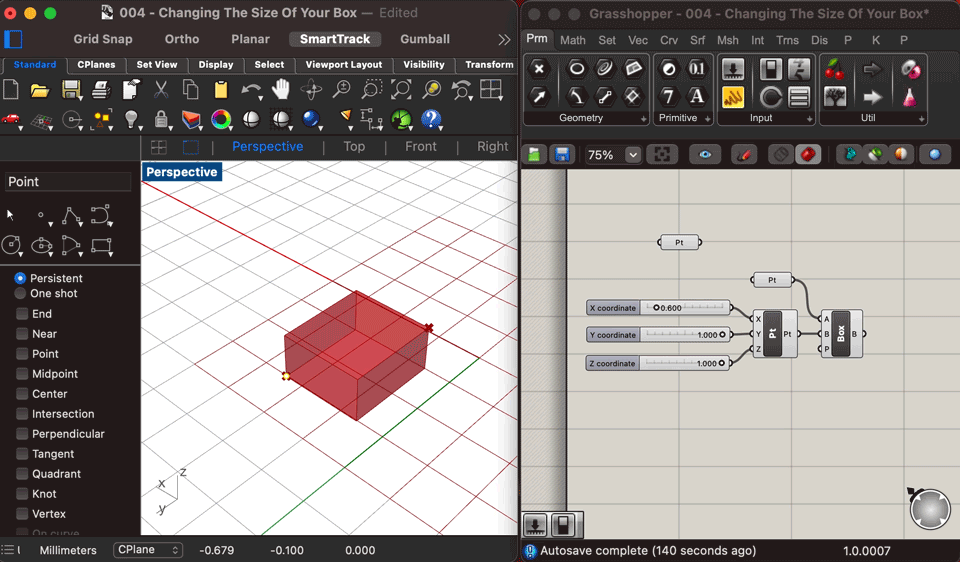 Step 5: Changing the size of your box