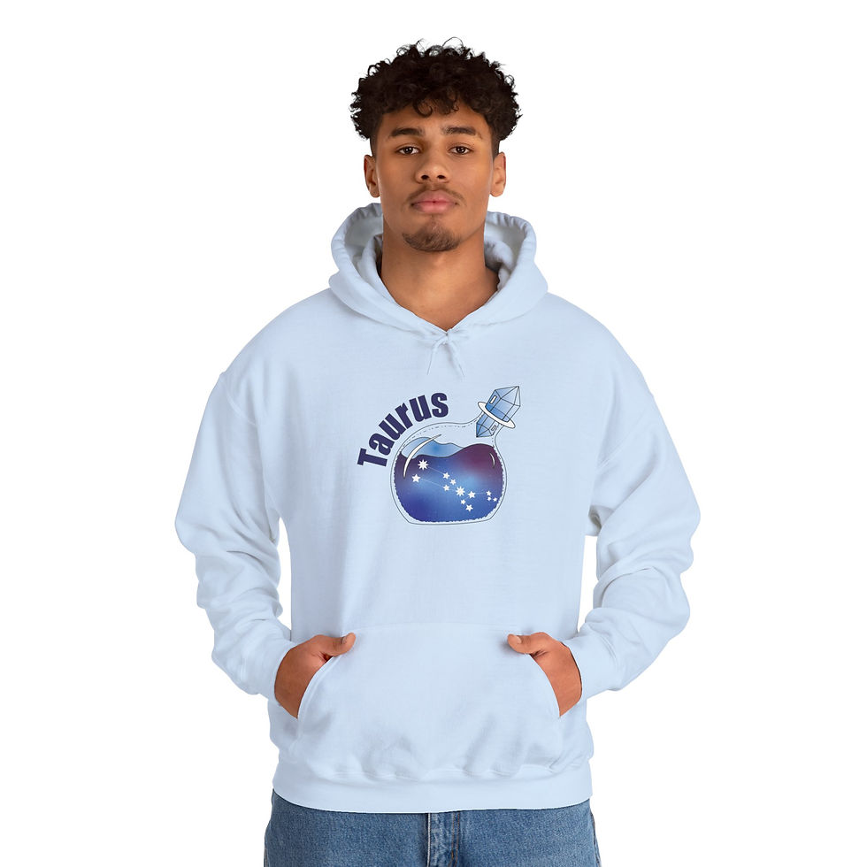 Thumbnail: Taurus Galaxy in a Bottle Sweatshirt with Hood