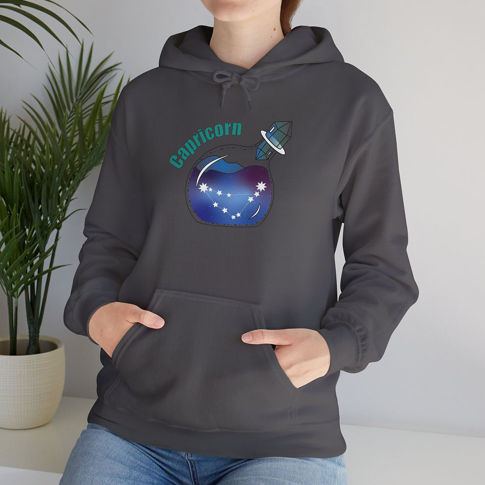 Thumbnail: Capricorn Galaxy in a Bottle Sweatshirt with Hood