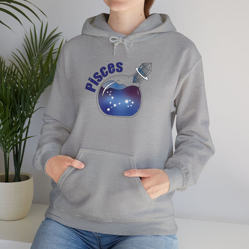 Thumbnail: Pisces Galaxy In A Bottle Sweatshirt With Hood