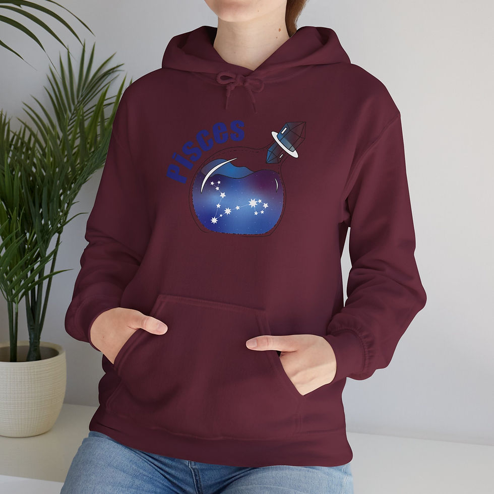 Thumbnail: Pisces Galaxy In A Bottle Sweatshirt With Hood