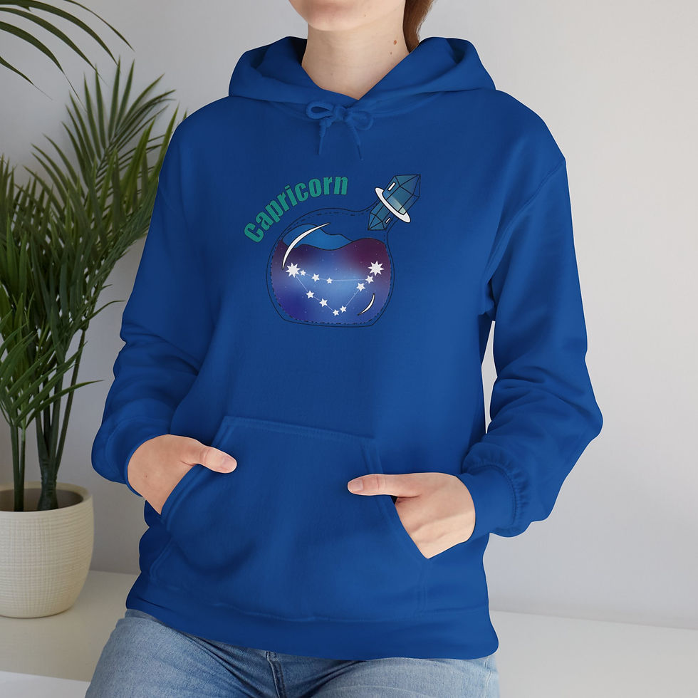 Thumbnail: Capricorn Galaxy in a Bottle Sweatshirt with Hood