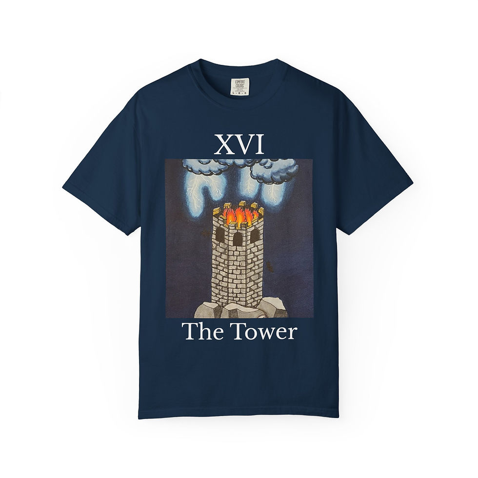 Thumbnail: The Tower Card Tarot T-Shirt, Gift for Tarot Lovers, The Tower, Tarot Shirt