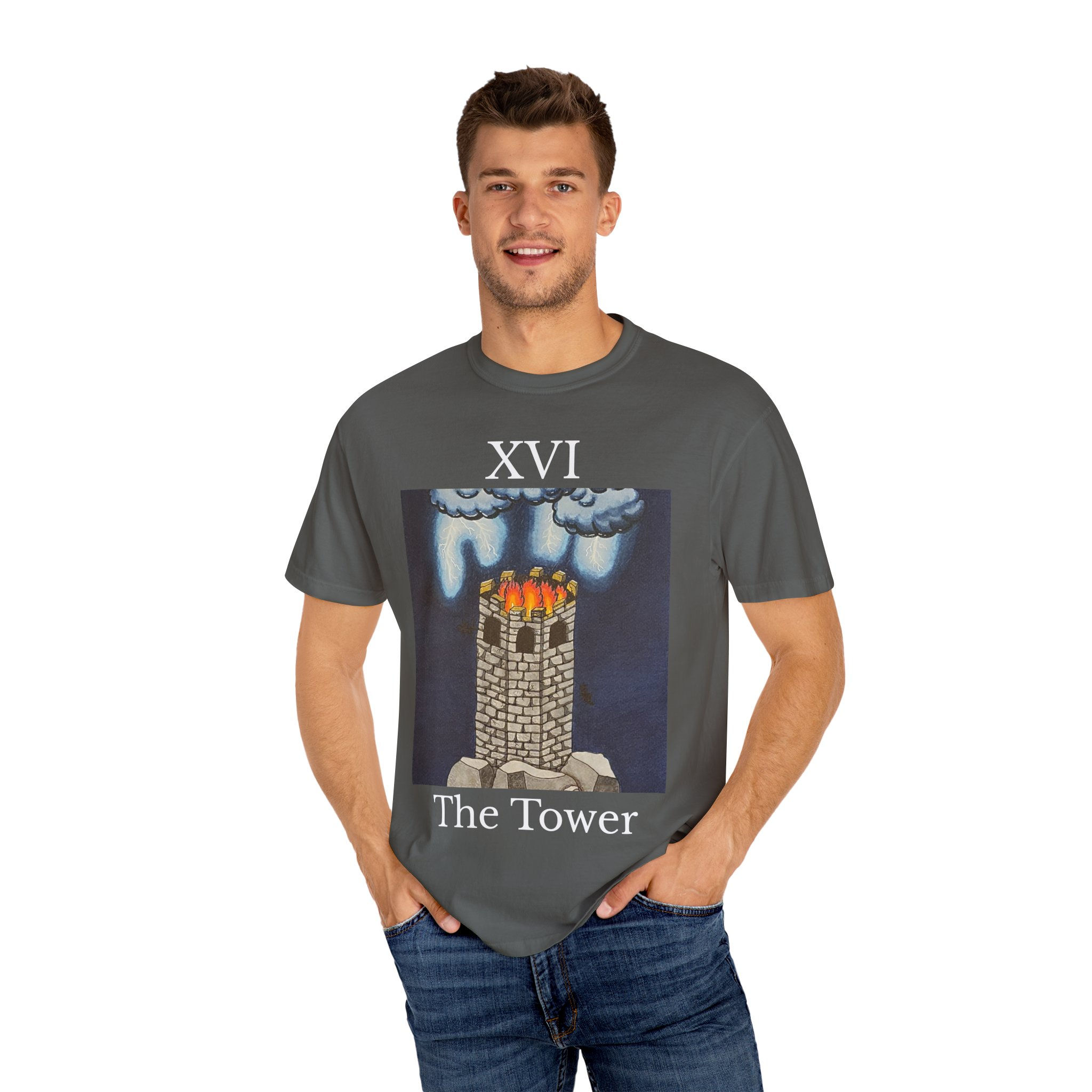 The Tower Card Tarot T-Shirt, Gift for Tarot Lovers, The Tower, Tarot Shirt
