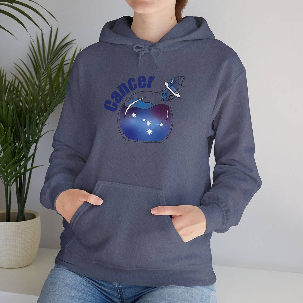Thumbnail: Cancer Galaxy in a Bottle Sweatshirt with Hood