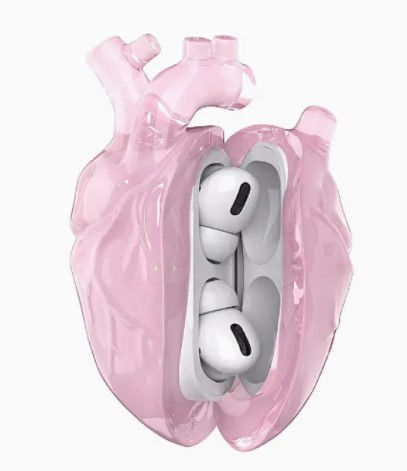 Thumbnail: Cute heart shaped protective case cover for headphones