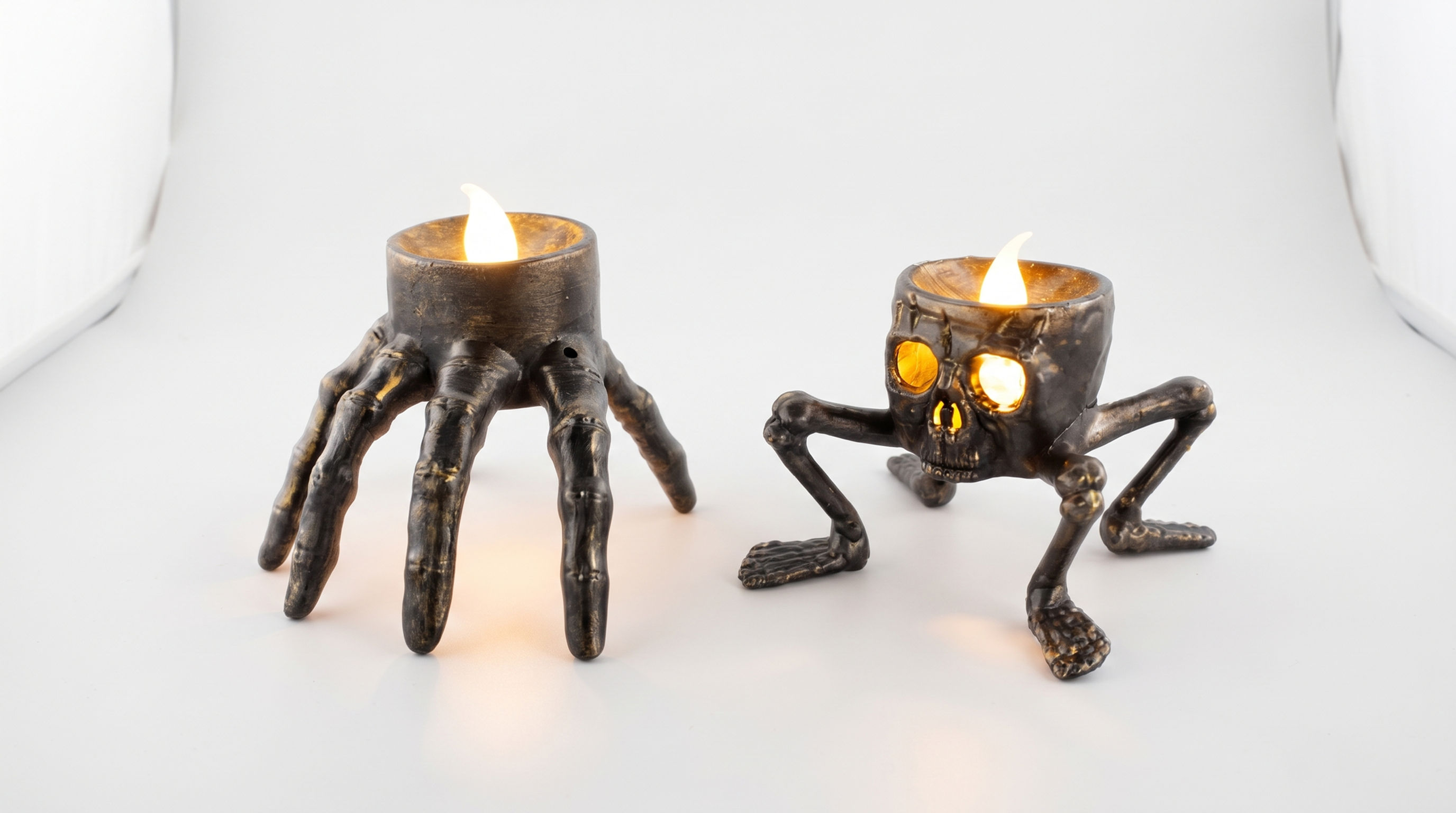Aesthetic Halloween Skull LED Candle Lantern