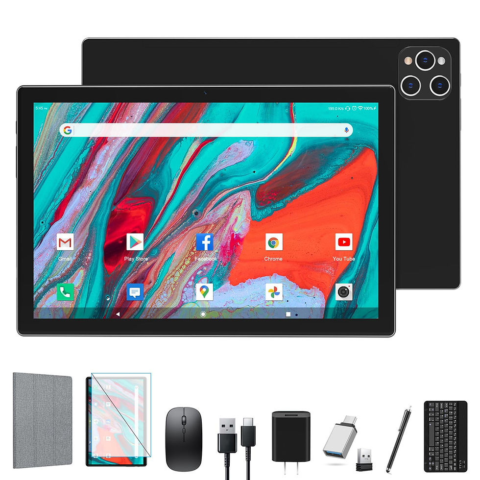 Premium 2-in-1 Android 13 tablet with 128GB storage and keyboard