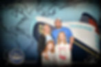 Eye-level view of a family enjoying a cruise on a sunny deck