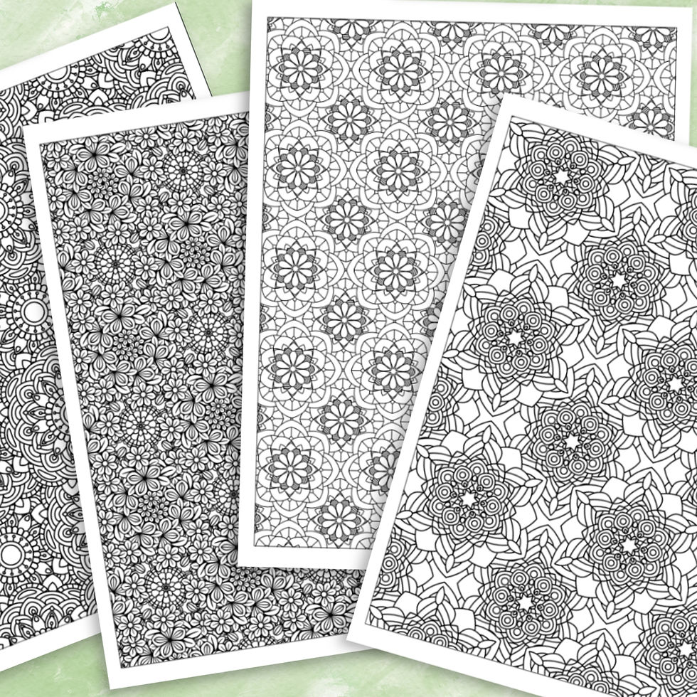 Thumbnail: Mindful Coloring Book: Serenity Blooms | PDF Adult Coloring Pages