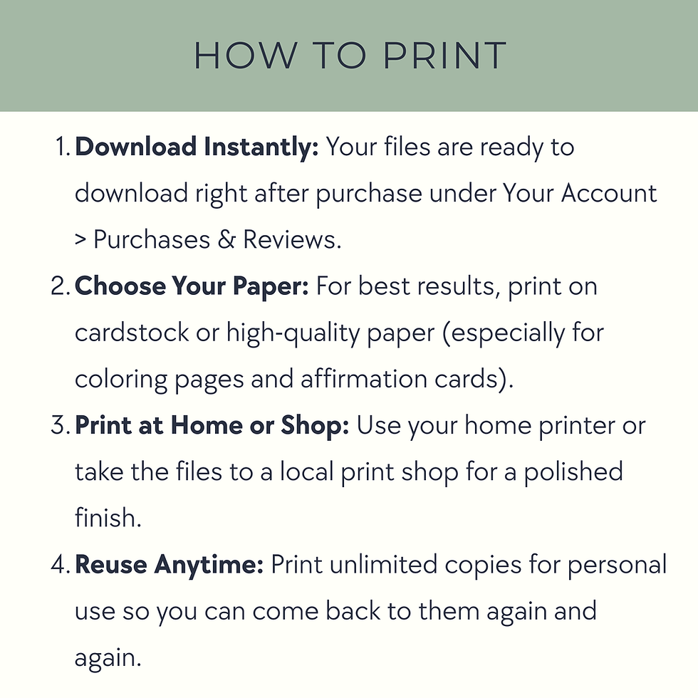 Thumbnail: How to print mindful walking worksheets instruction page.