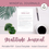 Thumbnail: Printable gratitude journal PDF with Canva template, 10 pages, instant download.