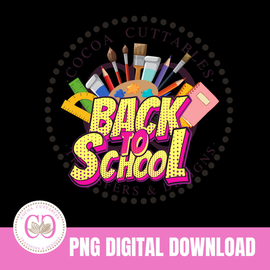 Back To School Art Designs Digital PNG File