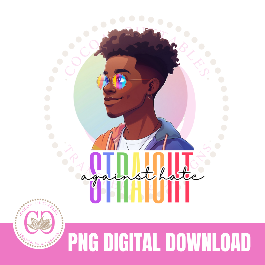 Straight Against Hate Digital PNG File