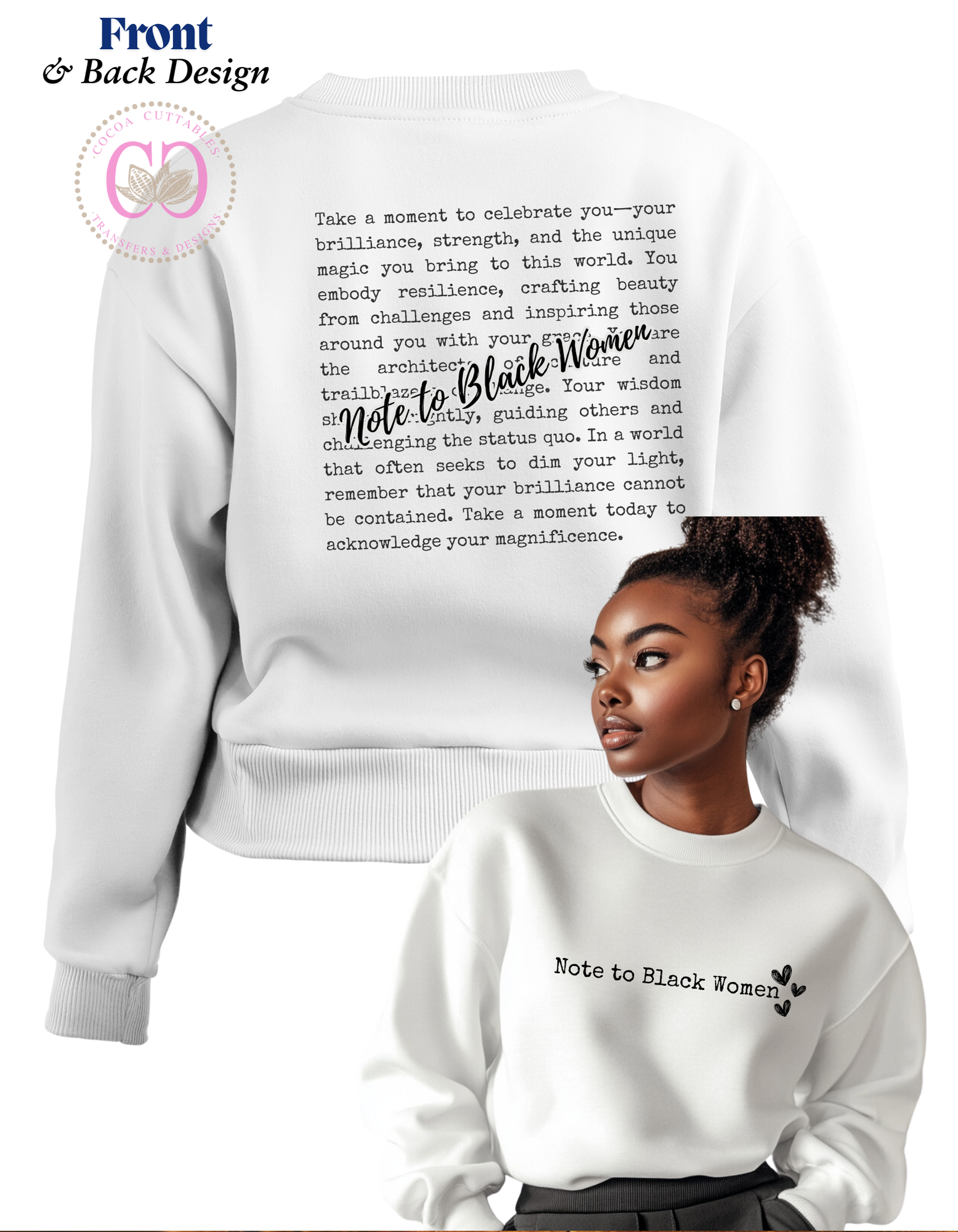 Note To Black Women Screen Print Transfer