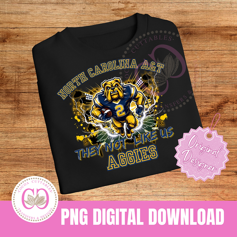 North Carolina A&T Aggies HBCU College Mascot T-Shirt Digital PNG File ...