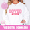 Thumbnail: LOVED John 3:16 Heart Pattern Pink Faux Embroidery Valentine's PNG Digital File