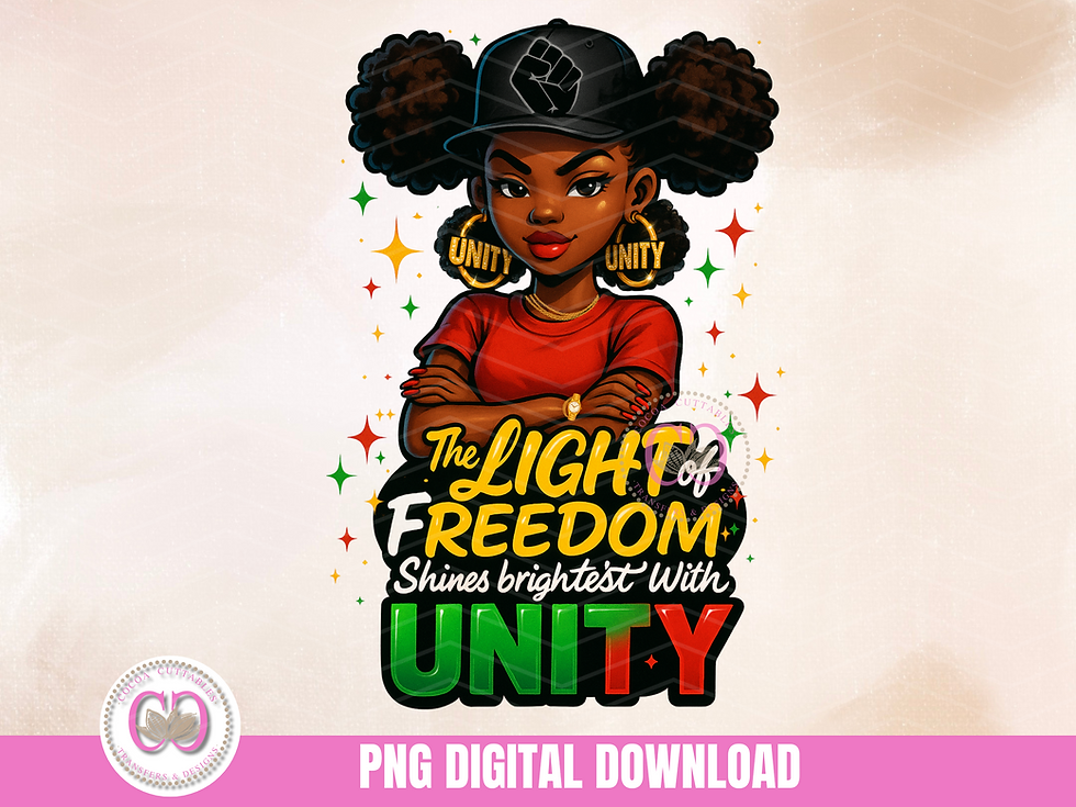Thumbnail: Juneteenth Afro Woman Light Of Freedom Juneteenth Unity Juneteenth Cap PNG File
