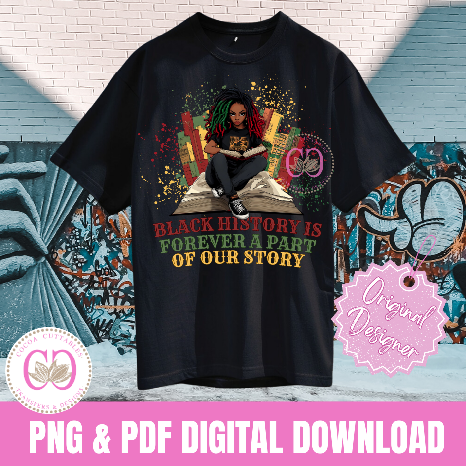 Black History Is Forever A Part Of Our History T-Shirt Design PNG & PDF File