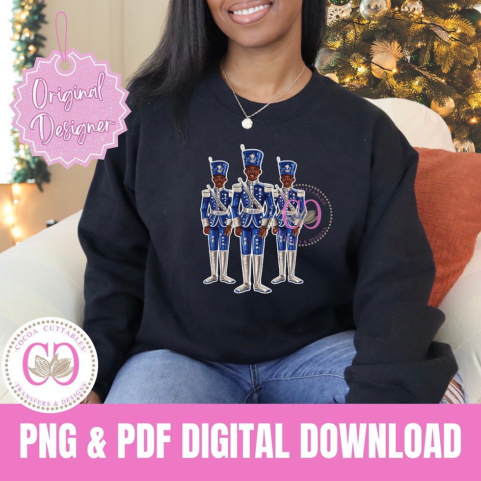 Thumbnail: Black Colorful Nutcrackers PNG & PDF Bundle Christmas Holiday Digital Design