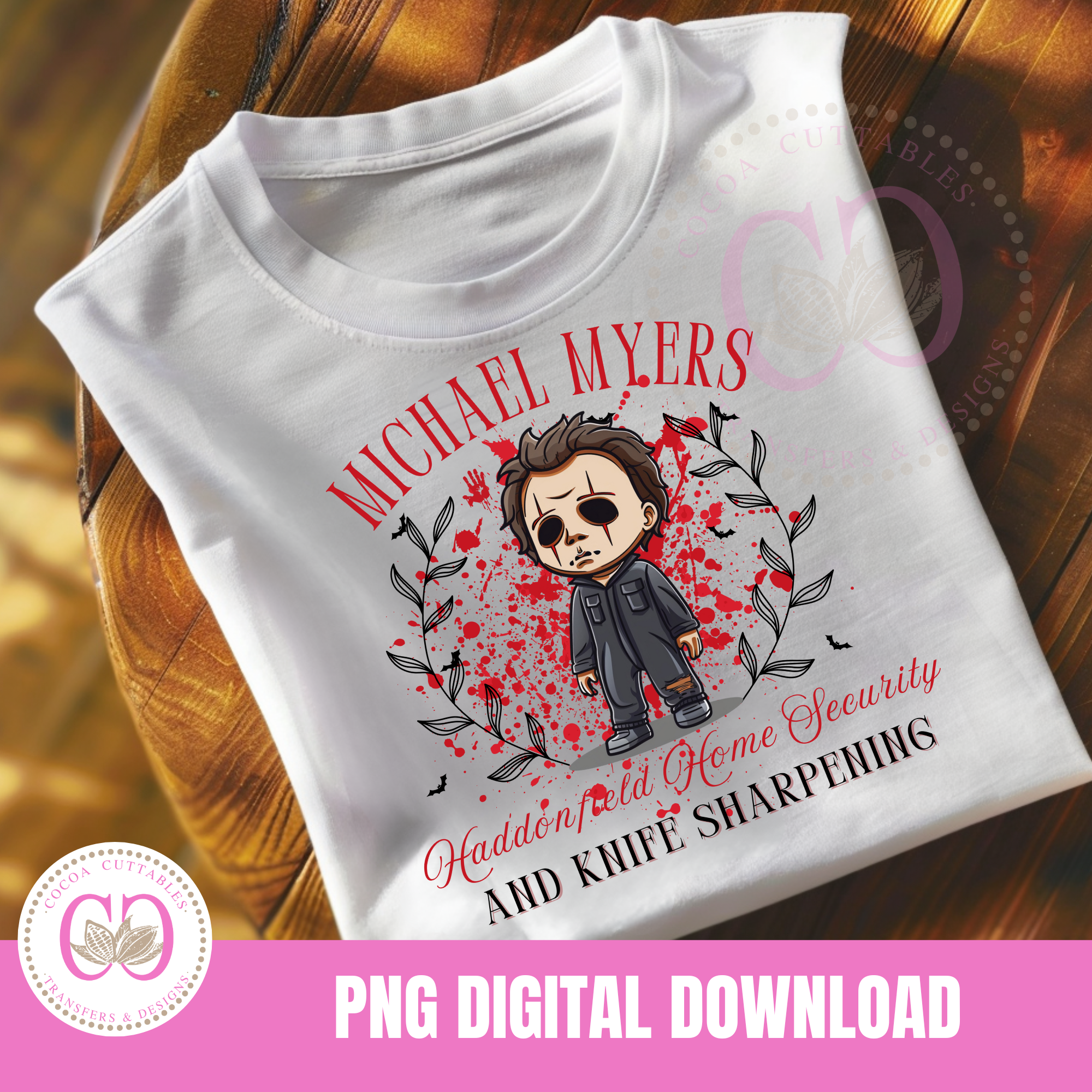 Michael Myers Haddonfield Home Security | Halloween  Digital PNG T-Shirt Design