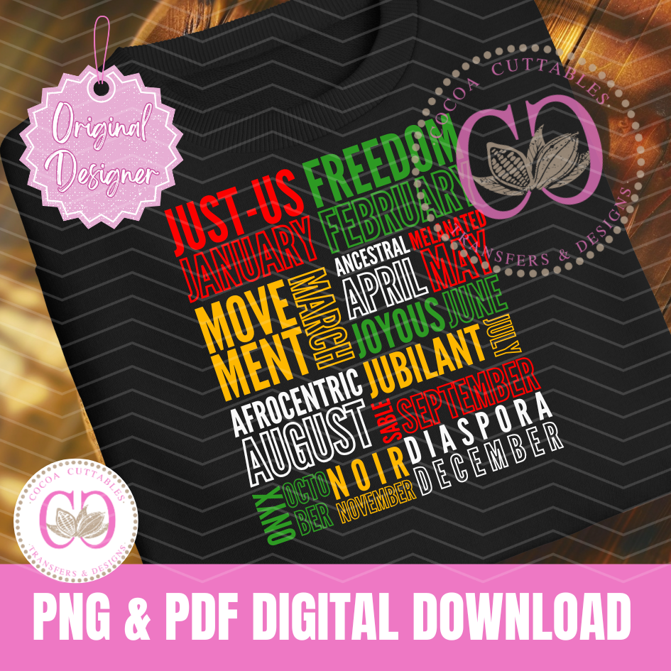 Thumbnail: Black History Month PNG Black History Every Month, I am Black 365 PNG & PDF File