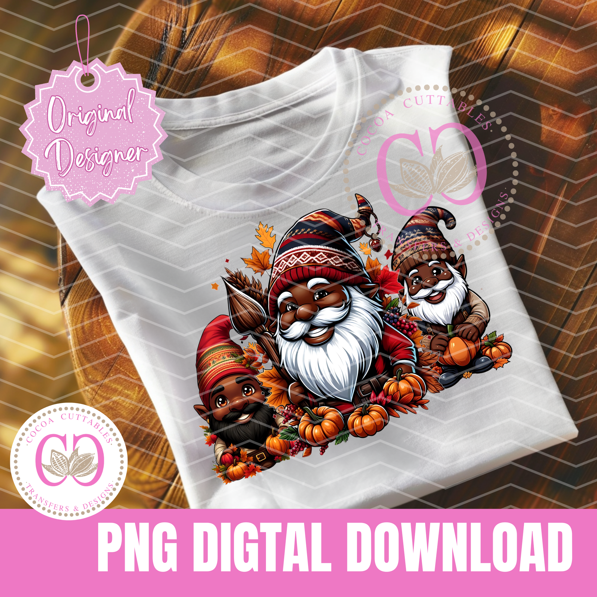African American Fall Gnomes Black Fall Gnomes Autumn Gnomes PNG Digital Design