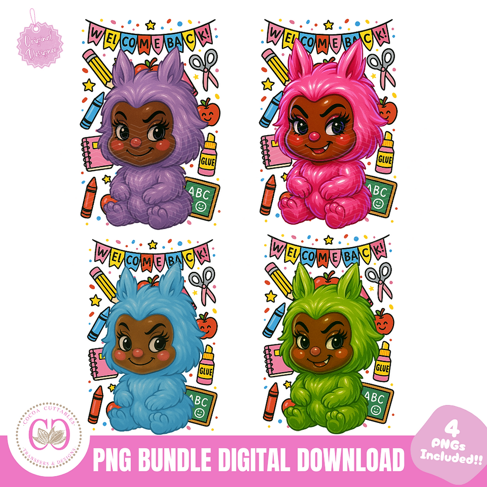 Thumbnail: Too Cute to Stay Home Pink Furry Baby PNG African American Furry School Life PNG